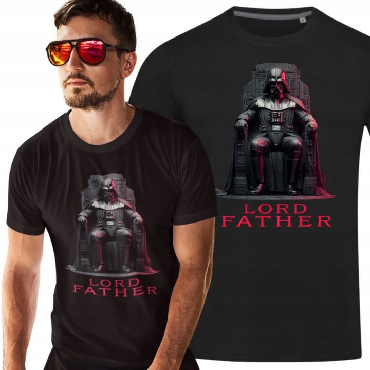 Koszulka męska LORD FATHER na Tronie Śmieszny prezent na Dzień Ojca Taty