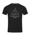 Koszulka męska AC/DC - Electrify the Night 2025 Rockowa Neon Retro