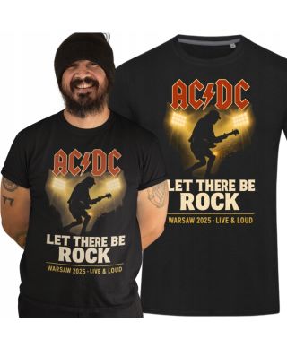 Koszulka męska AC/DC na koncert koncertowa Let There Be Rock Warsaw 2025