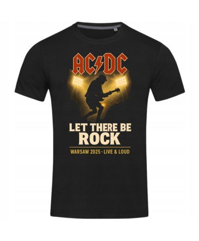 Koszulka męska AC/DC na koncert koncertowa Let There Be Rock Warsaw 2025