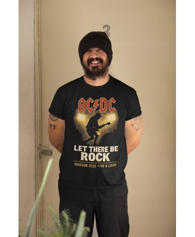 Koszulka męska AC/DC na koncert koncertowa Let There Be Rock Warsaw 2025