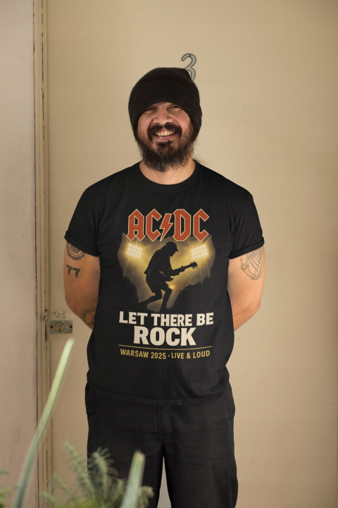 Koszulka męska AC/DC na koncert koncertowa Let There Be Rock Warsaw 2025 — zdjęcie 6