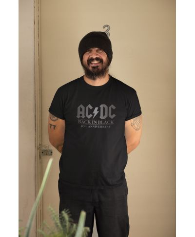 Koszulka męska AC/DC Back in Black na koncert koncertowa Warsaw 2025