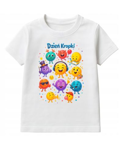 Koszulka dziecięca w radosne kropki na Dzień kropki do przedszkola T-shirt