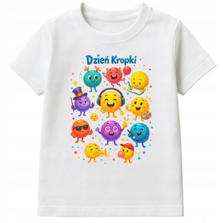 Koszulka dziecięca w radosne kropki na Dzień kropki do przedszkola T-shirt