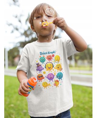 Koszulka dziecięca w radosne kropki na Dzień kropki do przedszkola T-shirt