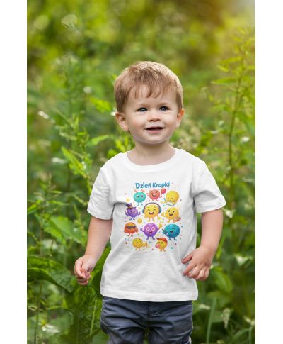Koszulka dziecięca w radosne kropki na Dzień kropki do przedszkola T-shirt