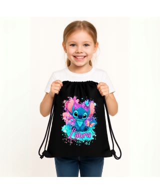 Worek na buty plecak do szkoły przedszkola uroczy Stitch z własnym imieniem