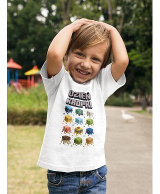 Koszulka dziecięca na Dzień kropki w stylu gry Minecraft do przedszkola
