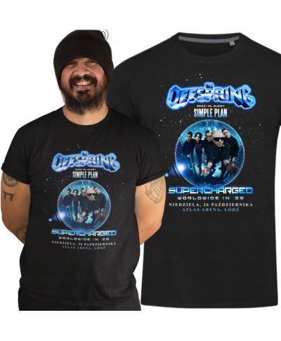 Koszulka męska zespołu The Offspring na Koncert Supercharged Tour 2025 Łódź