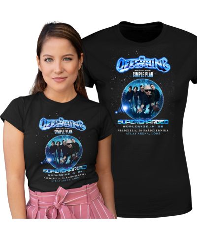 Koszulka damska zespół The Offspring na Koncert Supercharged Tour 2025 Łódź