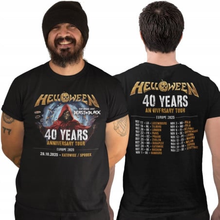 Koszulka męska na koncert zespołu Helloween 40 Years Tour 2025 Katowice