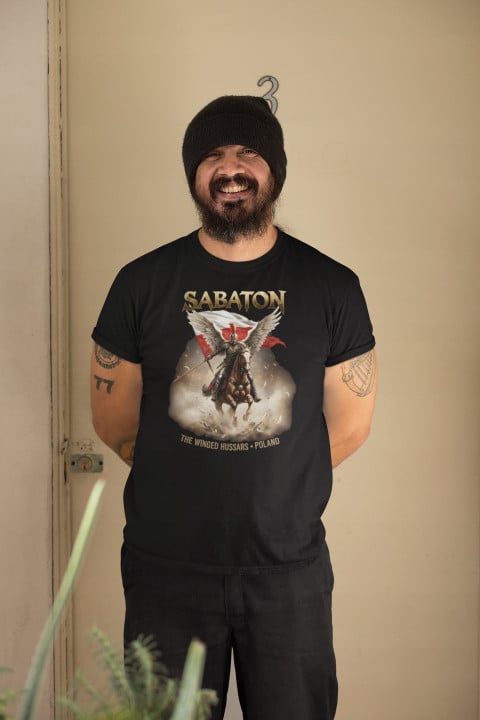 Koszulka męska Sabaton The Winged Hussars Husaria Polska na koncert — zdjęcie 4