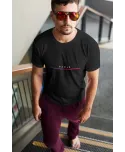 Koszulka męska PARIS elegancki stylowy minimalistyczny wzór T-shirt męski