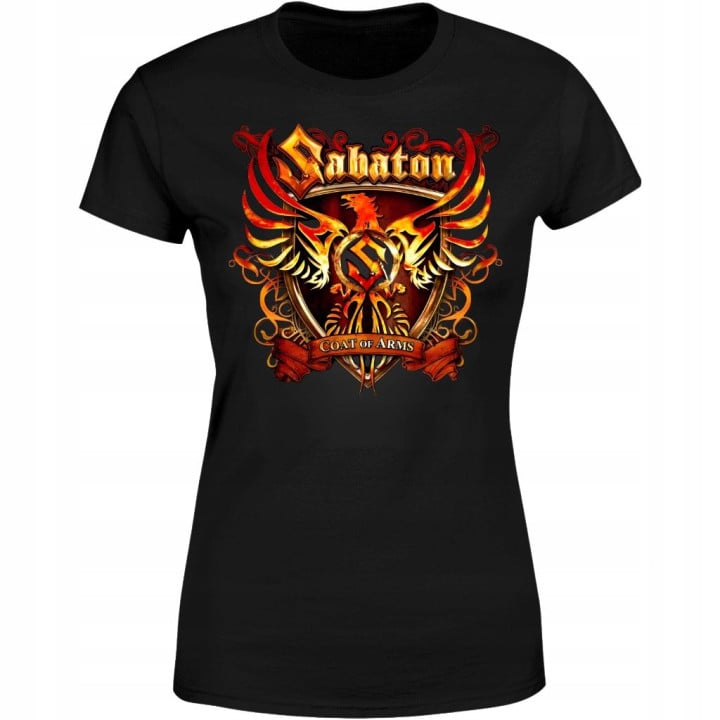 Koszulka damska Sabaton Coat of Arms Ognista na koncert i na co dzień