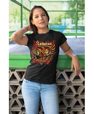 Koszulka damska Sabaton Coat of Arms Ognista na koncert i na co dzień