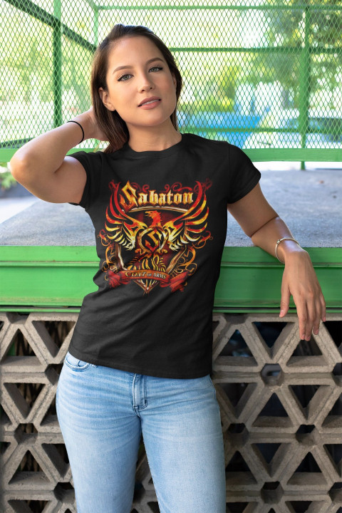Koszulka damska Sabaton Coat of Arms Ognista na koncert i na co dzień — zdjęcie 4
