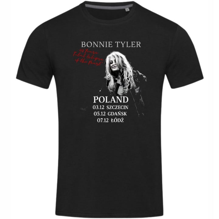 Koszulka męska Bonnie Tyler 40 Years Total Eclipse Poland Tour na koncert