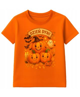 Koszulka dziecięca na Dzień Dyni Wesołe dynie do przedszkola Halloween