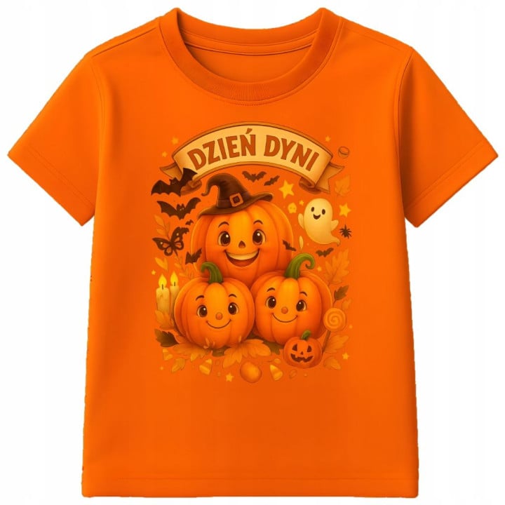 Koszulka dziecięca na Dzień Dyni Wesołe dynie do przedszkola Halloween