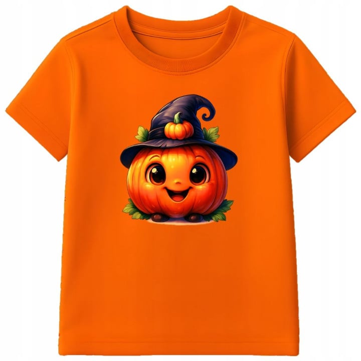Koszulka dziecięca na Dzień Dyni Radosna Dynia do przedszkola Halloween