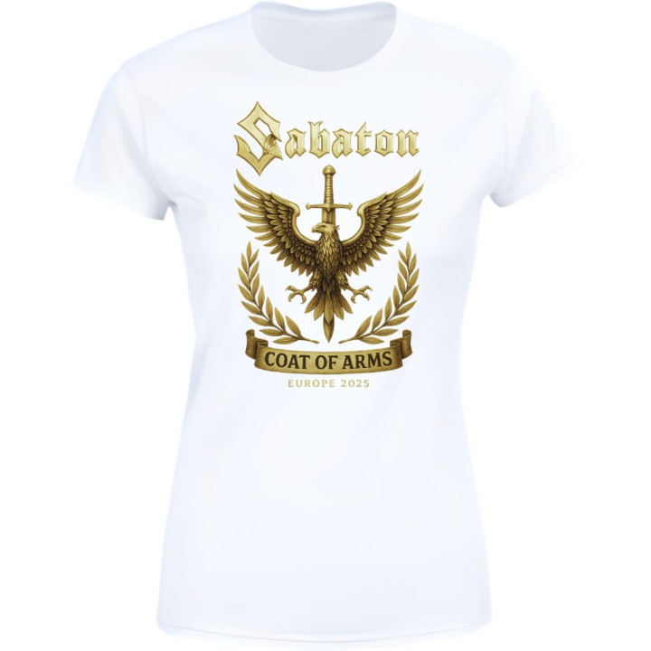 Koszulka damska Sabaton Coat of Arms Złoty Orzeł Miecz na koncert co dzień — zdjęcie 2