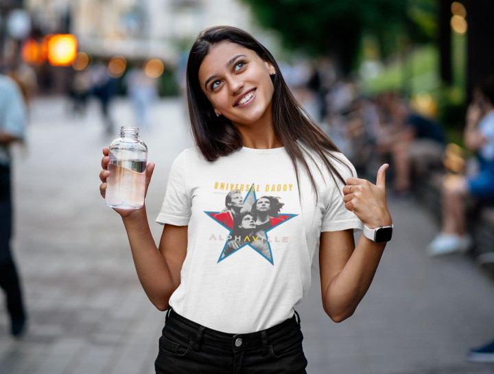 Koszulka damska Alphaville Universal Daddy kultowy design lat 80 na koncert — zdjęcie 2