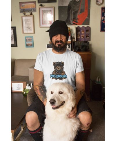 Koszulka męska MIŚ ENDURO śmieszny prezent dla fana motocykli Enduro