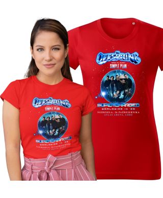 Koszulka damska zespół The Offspring na Koncert Supercharged Tour 2025 Łódź
