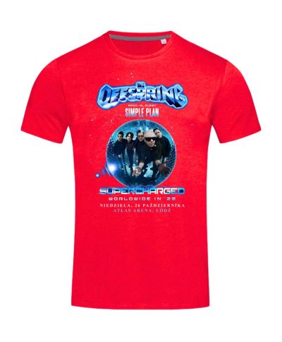 Koszulka męska zespołu The Offspring na Koncert Supercharged Tour 2025 Łódź