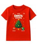 Koszulka dziecięca Świąteczna Święta dzwonią odbierz telefon od choinki