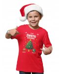 Koszulka dziecięca Świąteczna Święta dzwonią odbierz telefon od choinki