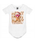 Body dziecięce Świąteczne Merry Christmas Pierniczek z gumą słodkie