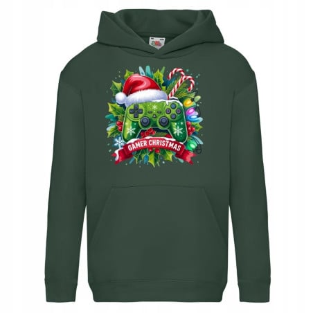 Bluza dziecięca Świąteczna Gamer Christmas dla fanów gier Pad do gry