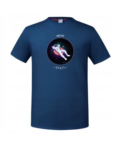 Koszulka męska I NEED MY SPACE - Astronauta Relaksujący się w Kosmosie