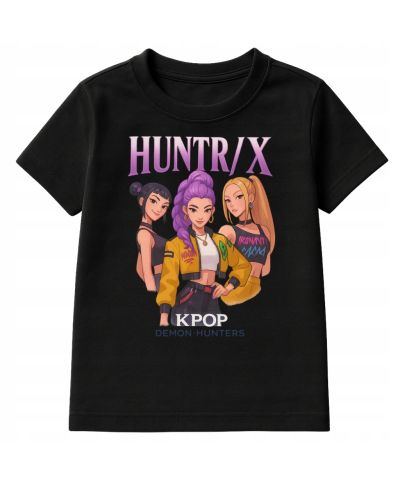 Koszulka dziecięca Huntrix K-Pop Demon Hunters dla fanek magii i muzyki