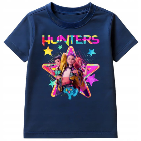Koszulka dziecięca Huntrix Hunters - kolorowa moc bohaterek zespołu K-pop