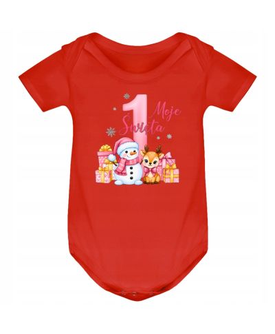 Body dziecięce „Moje pierwsze Święta” uroczy świąteczny strój dla maluszka