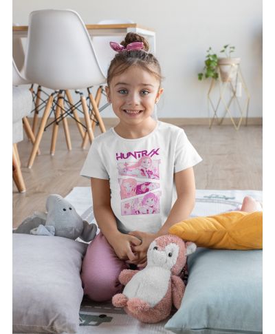 Koszulka dziecięca Huntrix Pink Squad magia, styl i dziewczęca moc