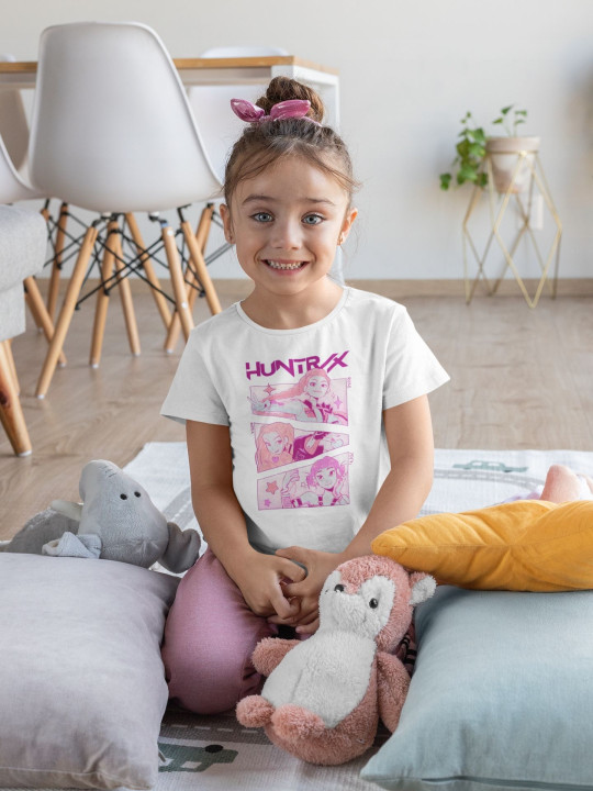 Koszulka dziecięca Huntrix Pink Squad magia, styl i dziewczęca moc — zdjęcie 3