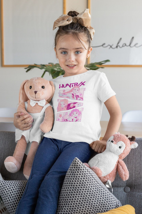 Koszulka dziecięca Huntrix Pink Squad magia, styl i dziewczęca moc — zdjęcie 4
