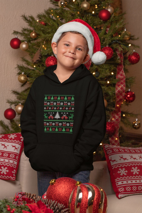 Bluza dziecięca Świąteczna Classic Knit Pattern w stylu ugly sweater — zdjęcie 2