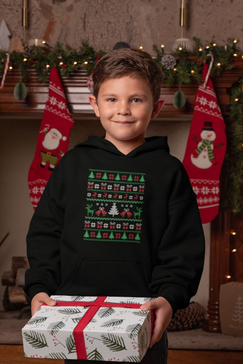 Bluza dziecięca Świąteczna Classic Knit Pattern w stylu ugly sweater — zdjęcie 3
