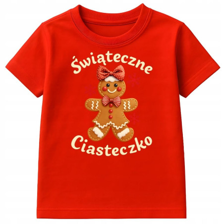 Koszulka dziecięca Świąteczna na Święta "Świąteczne Ciasteczko" urocza