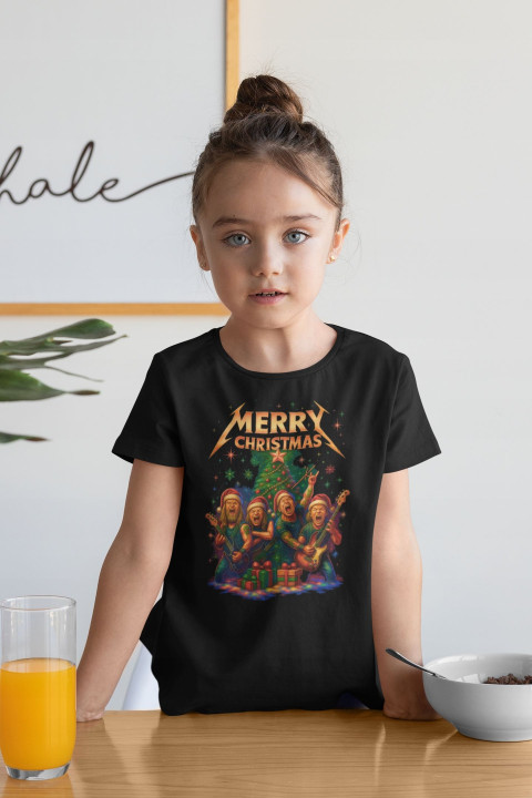Koszulka dziecięca Świąteczna Rockowe Święta w stylu Metallica rock — zdjęcie 2