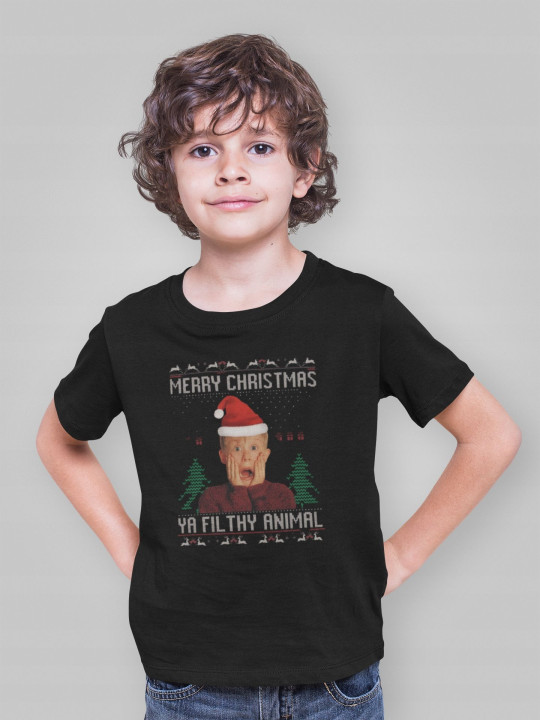 Koszulka dziecięca Świąteczna filmowa Kevin sam w domu T-shirt świąteczny — zdjęcie 2