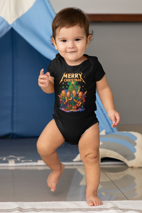 Body dziecięce Świąteczna Rockowe Święta w stylu Metallica rock na święta — zdjęcie 2
