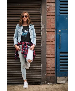 Koszulka damska Just Hawk Tuah it Spit on That Thang trendy modny T-shirt