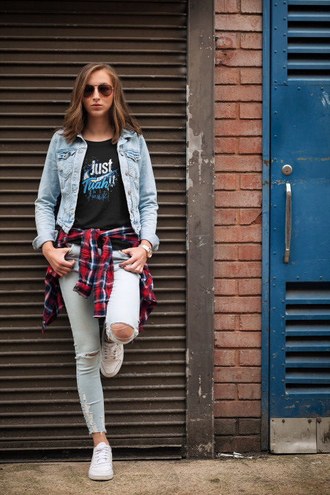 Koszulka damska Just Hawk Tuah it Spit on That Thang trendy modny T-shirt — zdjęcie 3