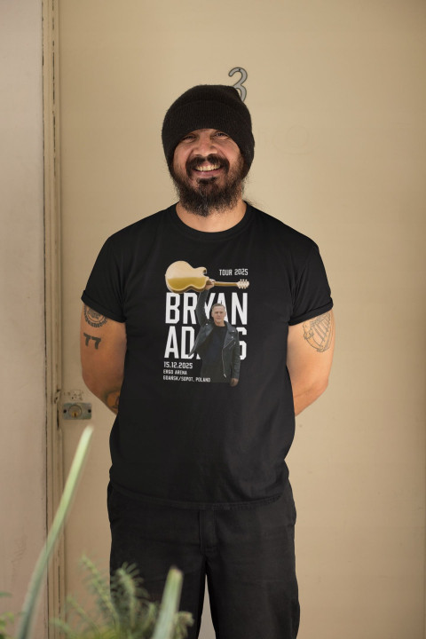 Koszulka męska Bryan Adams na koncert Tour 2025 Gdańsk Ergo Arena — zdjęcie 2